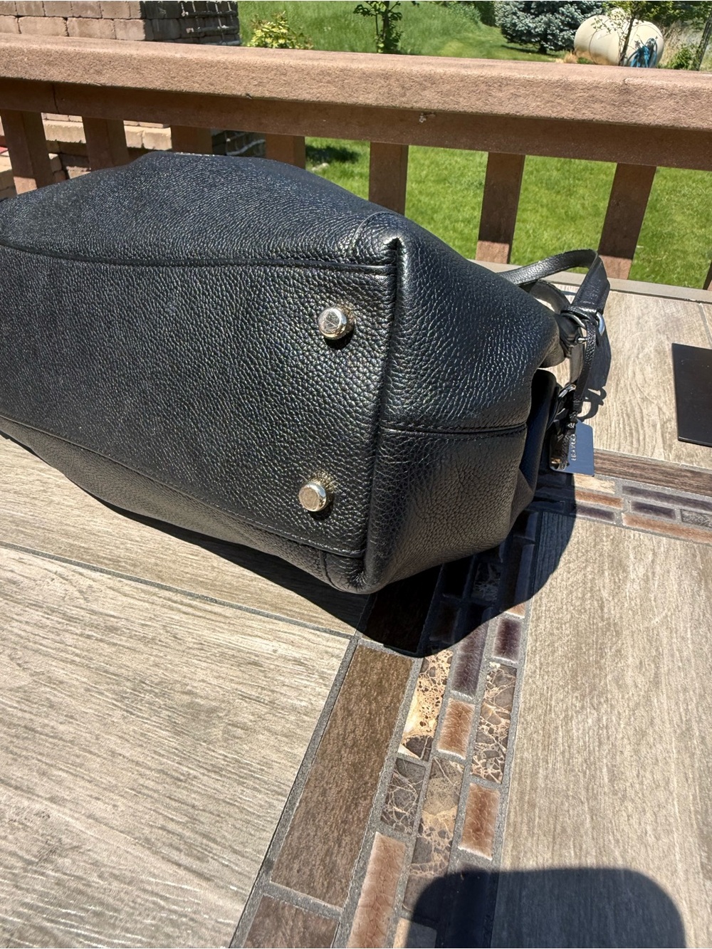 GUC COACH Edie 31 Black Pebbled Leather Shoulder Bag w/ COA - Picture 8 of 16